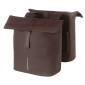 SACOCHE ARRIERE DOUBLE VELO LATERALE SAC BANDOULIERE BASIL CITY SHOPPER VEGAN MARRON IMITATION CUIR DROIT/GAUCHE 14/16L FIXATION HOOK-ON PORTE BAGAGE FERMETURE PLIANT ANTI-PLUIE AVEC REFLECHISSANT 8715019183737