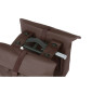 SACOCHE ARRIERE VELO DOUBLE BASIL VEGAN MARRON IMITATION CUIR MIK 28/32L FIXATION PORTE BAGAGE FERMETURE PLIANT ANTI-PLUIE AVEC REFLECHISSANT 8715019183768