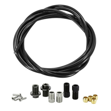 DURITE POUR FREIN A DISQUE TYPE SHIMANO BH90 NOIR - AVEC 4 OLIVES, 4 PINS, 2 KITS RACCORDS - GAINE HYDRAULIQUE DURA-ACE, ULTEGRA, 105, GRX LONGUEUR 3000 mm 3700948259245