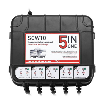 BATTERY CHARGER AND AUTOMATIC LOAD HOLDING - SC POWER SCW10 AUTOMATIC PROFESSIONNAL 12V - Output current 2A (WITH CROCODILE CLIPS + CABLE OBD II) 3760250920332