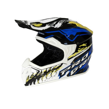 HELMET-CROSS ENDURO- PROGRIP (FOR CHILD) 3009 BLUE/FLUO YELLOW - YL 0801766032348