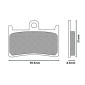 BRAKE PADS NEWFREN FOR YAMAHA 500 TMAX 2008>2011 Front 530 TMAX 2012>2017 Front (L 69.5mm - H 51mm - thk 8.5mm) (FD0190BE) (SCOOTER ELITE SINTERED) 8025832414117