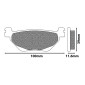 BRAKE PADS NEWFREN FOR YAMAHA 530 TMAX 2012>2017 Rear (L 100mm - H 39mm - thk 11.6mm) (FD0493BE) (SCOOTER ELITE ORGANIC) 8025832335337