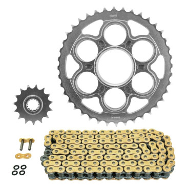 KIT CHAINE ADAPTABLE DUCATI 1260 MULTISTRADA 2018>2020 530 15x40 (DIAM COURONNE 60/110/38) (DEMULTIPLICATION ORIGINE) -AFAM- 5400598148354