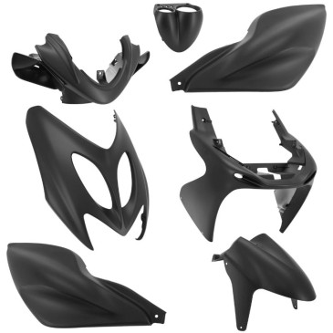 FAIRINGS/BODY PARTS FOR MBK 50 NITRO 1997>2012/YAMAHA 50 AEROX 1997>2012 NOIR MATT BLACK (7 Parts kit) -P2R- 3700948260128