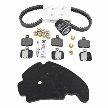 KIT ENTRETIEN MAXISCOOTER ORIGINE PIAGGIO 125 X9 1998-2005 (AVEC 3 JEU DE PLAQUETTES BREMBO 647077) -- 3700948205983 -1R000408-