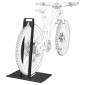 PRESENTOIR/SUPPORT 1 VELO PERUZZO SET & GO REGLABLE ROUE AVANT OU ARRIERE COMPATIBLE 24"-26"-27.5"-29"-700C NOIR 8015058020018