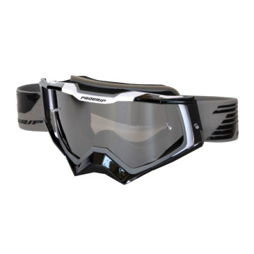 MASQUE/LUNETTES CROSS PROGRIP 3309 FL RAPID GRIS/NOIR/BLANC ECRAN MIROIR LIGHT SENSITIVE ANTI-RAYURES/ANTI U.V./ANTI-BUEE (HOMOLOGUE CE-EN-N° AC-96025 REV.2) 0801766029393