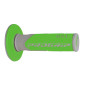 REVETEMENT POIGNEE PROGRIP MOTO OFF ROAD 801 DOUBLE DENSITE BASE GRIS/VERT CLOSED END 115mm (CROSS/MX) (PAIRE) 0801766033024