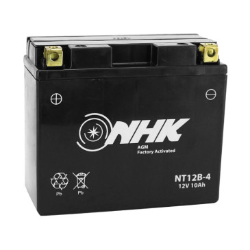 BATTERY 12V 10 Ah NT12B-4 NHK FA - MAINTENANCE FREE "READY TO USE" (Lg150xWd 69xH130mm) FACTORY ACTIVATED PREMIUM QUALITY- EQUALS YT12B-4 / SLA / GEL) 3700948209561