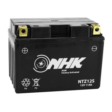 BATTERY 12V 11 Ah NTZ12S NHK AGM SEALED FA MAINTENANCE FREE "READY TO USE" (Lg151xWd87xH110mm) (FACTORY ACTIVATED - PREMIUM QUALITY - EQUALS YTZ12S / SLA / GEL) 3700948076323