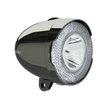 ECLAIRAGE VELO A PILE AVANT SUR GARDE-BOUE / PATTE AXA CLASSIC 706 LED 15 LUX NOIR AVEC INTERRUPTEUR LIVRE AVEC 3 PILES AAA 8713249282923