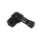 VALVE DE PNEU MOTO COUDE ALU NOIR (DIAM 8,3 mm) (VENDU A L'UNITE) -AVOC- 3701213437078