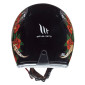 HELMET-OPEN FACE MT LE MANS 2 SV SKULL & ROSES A1 GLOSS BLACKM (ECE 22.06) 8434639179301