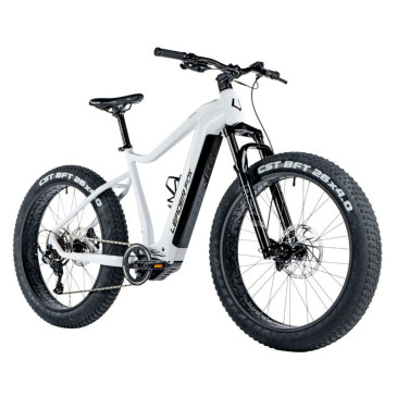 VELO ELECTRIQUE/VAE VTT FAT BIKE 26 LEADER FOX BRAGA 2024 BLANC 9V MOTEUR CENTRAL BAFANG M510 36V 95Nm BATTERIE 23,2Ah (20'' - H47cm - TAILLE L - POUR ADULTE DE 178cm à 185cm) 8592826042989