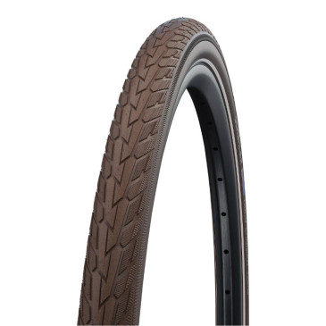 PNEU VTT URBAIN 26 X 1.75 SCHWALBE ROAD CRUISER HS484 MARRON TR (47-559) FLANC REFLEX 4026495812320