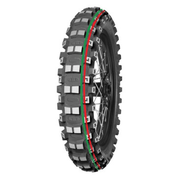 PNEU MOTO 19'' 100/90-19 MITAS CROSS TERRA FORCE-MX MH MEDIUM TO HARD REAR TT 57M NHS (BANDE ROUGE, VERT) 3831126107345