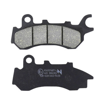 BRAKE PADS SET (2 pads) - NEWFREN FOR HONDA 125 CB F 2017>2022 (FD0576BT) (TOURING ORGANIC) 8025832420224