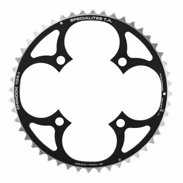 PLATEAU VTT 4BRA D.104 TA CHINOOK TRIPLE 48DTS EXTERIEUR NOIR ALU POUR SHIMANO / SRAM / RACE FACE / FSA 8/9V. 3662458000512