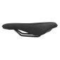 SELLE NEWTON ROUTE/GRAVEL NOIR MAD SAD3 AVEC TROU CENTRAL 258x157mm RAIL ACIER NOIR 3700948278352