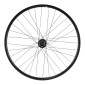 WHEEL FOR TREKKING BIKE- 700X35 DISC -FRONT- M640 ALUMINIUM BLACK- SHIMANO DISC HUB M745 6 HOLES TUBETYPE and TUBELESS READY 3660429077273