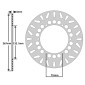 BRAKE DISC FOR YAMAHA 500 TMAX 2004>2011 Rear, YAMAHA 1100 BT BULLDOG 2002>2006 Rear, 750 FZ GENESIS 1987>2002 Rear (EXT 267mm - INT 132mm - 6 Holes ) (DF5079A) -NEWFREN- 8025832303725