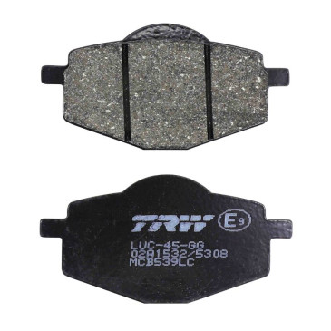 PLAQUETTE DE FREIN TRW POUR YAMAHA 50 TZR 1992>2003 AR, 125 TDR 1993> AV/AR, 125 DT R 1988>2003 AV/AR / MBK 50 X-POWER 1992>2003 AR (MCB539 LC) 3322938403683