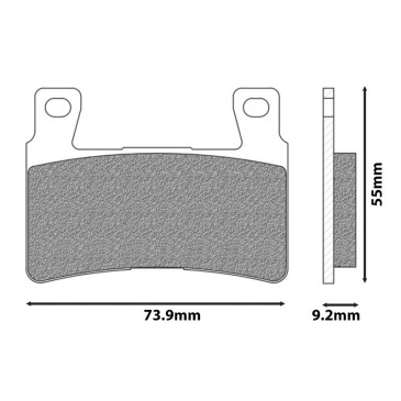 BRAKE PADS NEWFREN FOR HARLEY-DAVIDSON 1690-1800 FAT-BOY 2015>, 1584-1690 SOFTAIL 2015>, 1200 XR 2008>, 1800 CVO 2015>, 1690 BREAKOUT 2015> FRONT (FD0533SH CUSTOM SINTERED) 8025832416791