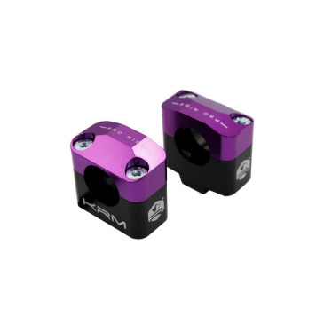 PONTET/SURPONTET 50 A BOITE KRM PRO RIDE POUR GUIDON DIAM 28,6 mm ALU CNC NOIR/VIOLET 3760382281523