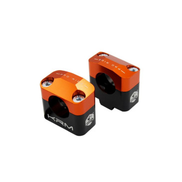 PONTET/SURPONTET 50 A BOITE KRM PRO RIDE POUR GUIDON DIAM 28,6 mm ALU CNC NOIR/ORANGE 3760382281516