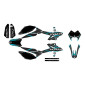 KIT DECO AUTOCOLLANT/STICKER 50 A BOITE KRM PRO RIDE POUR BETA 50 RR 2011>2020 NOIR/BLEU TURQUOISE (COMPLET) 3760382283251