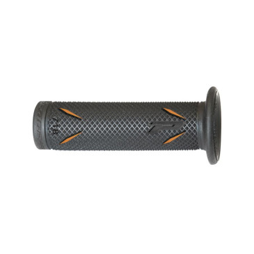 REVETEMENT POIGNEE PROGRIP MOTO ON ROAD 718 DOUBLE DENSITE ORANGE/NOIR OPEN END 122mm (PAIRE) 0801766034274