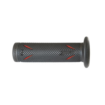 REVETEMENT POIGNEE PROGRIP MOTO ON ROAD 718 DOUBLE DENSITE NOIR/ROUGE OPEN END 122mm (PAIRE) 0801766034342