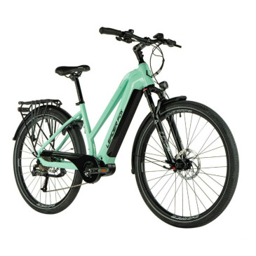 VELO ELECTRIQUE/VAE VTC 29 LEADER FOX DENVER 2024 FEMME VERT CLAIR 9V MOTEUR CENTRAL BAFANG M300 36V 80Nm BATTERIE 20Ah (16,5'' - H43cm - TAILLE S - POUR ADULTE DE 158cm à 168cm) 8592826041715