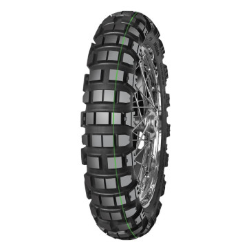 PNEU MOTO 18'' 140/80-18 MITAS ENDURO TRAIL RALLY PRO REAR M+S 70R TT (SUPER LIGHT BANDE VERT) 3831126107864