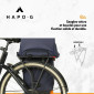 SACOCHE ARRIERE VELO DOUBLE HAPO.G ROLL-TOP 2x25L BLEU (61x33x16cm) 3104889922839