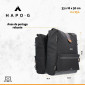 SACOCHE ARRIERE VELO DOUBLE HAPO.G ROLL-TOP 2x25L NOIR (61x33x16cm) - FIXATION SANGLES REGLABLES ET VELCROS SUR PORTE BAGAGE 3104889922815