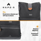 SACOCHE ARRIERE VELO DOUBLE HAPO.G ROLL-TOP 2x25L NOIR (61x33x16cm) - FIXATION SANGLES REGLABLES ET VELCROS SUR PORTE BAGAGE 3104889922815