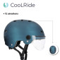 CASQUE VELO ADULTE CITY BLEU AVEC VISIERE ET MOLETTE DE REGLAGE TAILLE 53-59 (VENDU A L'UNITE) 3700256070778