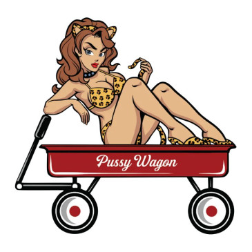 AUTOCOLLANT/STICKER LETHAL THREAT PUSSY WAGON (60x80mm) 7577850030080