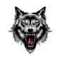 AUTOCOLLANT/STICKER LETHAL THREAT MINI WOLF HEAD (60x80mm) 7577850003590