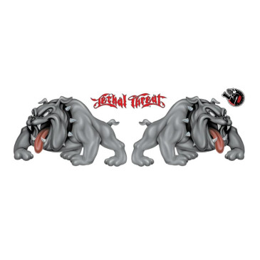 AUTOCOLLANT/STICKER LETHAL THREAT SIDEVIEW BULLDOG (70x250mm) 7577850205000