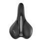 SELLE ROYAL RESPIRO LOISIR GEL CONFORT MAX MODERATE AVEC PROTECTION LATERALE ET ELASTOMERE NOIR 282x182mm 496g 8021890578969