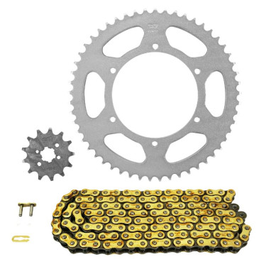 KIT CHAINE ADAPTABLE DERBI 50 SENDA DRD SM XTREME 2011>2017 420 13x53 (DIAM COURONNE 108/123/6.5) -AFAM- 3700948284926