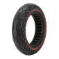 PNEU TROTTINETTE 10 X 2.50 NOIR POINT ROUGE - PNEU PLEIN ( pour jante largeur 45mm) 3700948285961