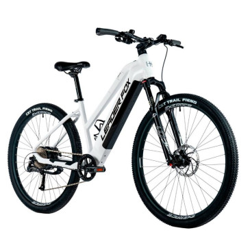 VELO ELECTRIQUE/VAE VTT 29 LEADER FOX ARIMO 2024 FEMME BLANC BRILLANT 9V MOTEUR ROUE AR BAFANG 36V 45Nm BATTERIE 20Ah (16,5'' - H43cm - TAILLE S - POUR ADULTE DE 158cm à 168cm) 8592826042453