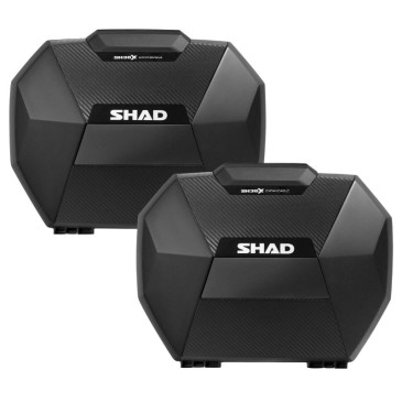 VALISE LATERALE/SIDE-CASE SHAD SH38X EXPANDABLE NOIR/CARBONE (fixation 3P, 4P SYSTEM vendue séparément) (D0B36200) (PAIRE) 8430358686984