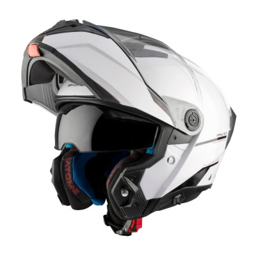 CASQUE MODULABLE MT ATOM 2 SV DOUBLE ECRANS UNI BLANC BRILLANT XS (ECE 22.06 P/J) 8434639175433