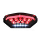 FEU ARRIERE MOTO UNIVERSEL AVOC STAR A LEDS NOIR COUVERCLE FUME (9 LEDS, 3 FILS) -HOMOLOGUE CE- 3700948268636