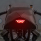 FEU ARRIERE MOTO UNIVERSEL AVOC STAR A LEDS NOIR COUVERCLE FUME (9 LEDS, 3 FILS) -HOMOLOGUE CE- 3700948268636